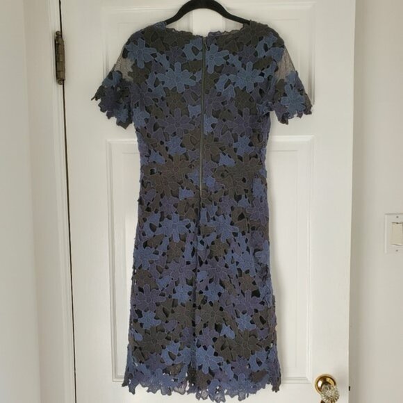 $468, ELIE TAHARI, "Ophelia" Floral Crochet Dress - 2 - Picture 5 of 8